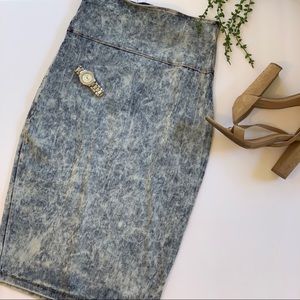 High-Waisted Jean Skirt